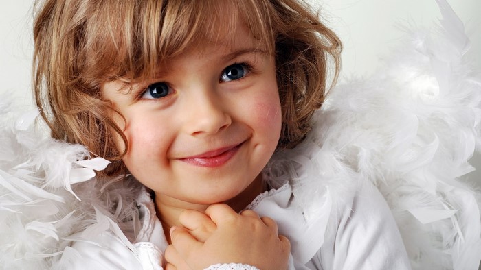 Cute Baby Girl with Angel Wings