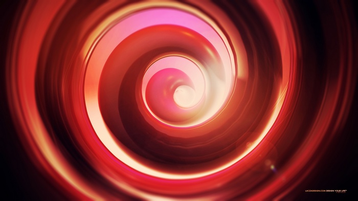 Red and Pink Swirl Abstract