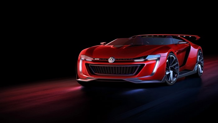 Red Volkswagen GTI Roadster concept car