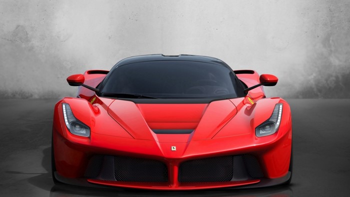 Red Ferrari LaFerrari Front View