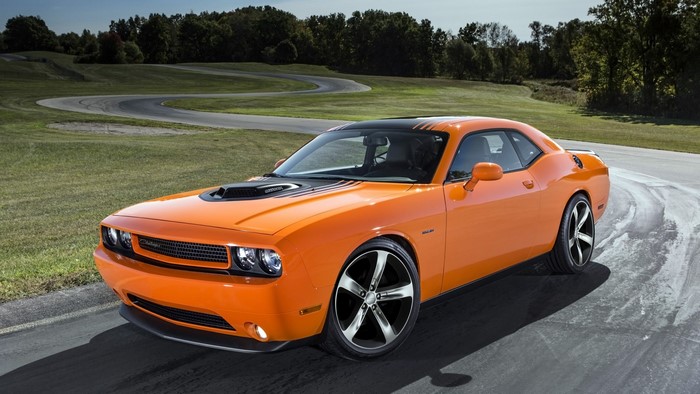 2014 Dodge Challenger RT Shaker on a Racetrack