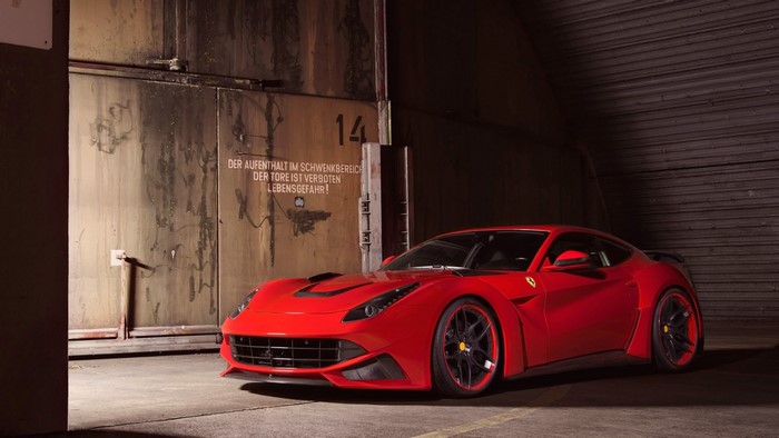 Red Ferrari F12 Berlinetta N Largo by Novitec Rosso