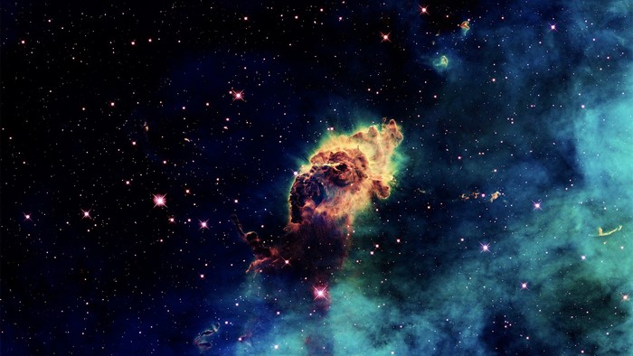 Pillars of Creation Nebula in Outer Space