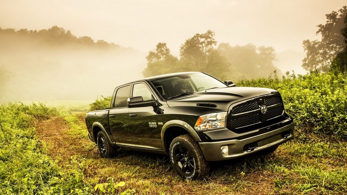 Black Dodge Ram 1500 Truck on a Dirt Road
