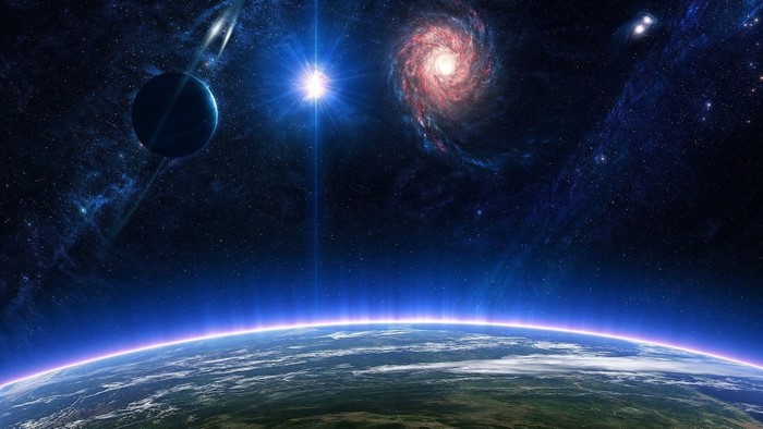 Earth and Galaxy in Space
