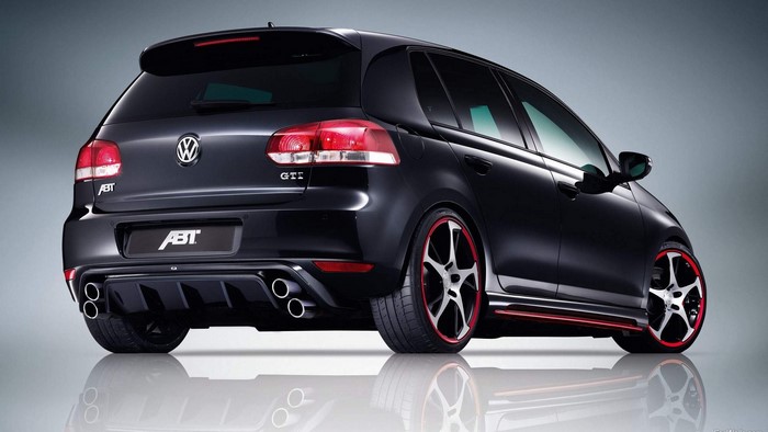 Black Volkswagen Golf GTI with ABT tuning