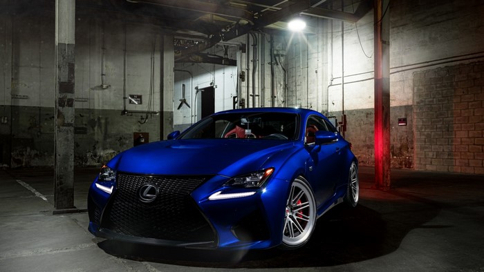 Blue Lexus RC F with Vossen Wheels
