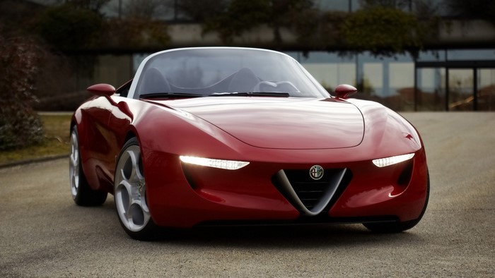 Red Alfa Romeo Sports Car