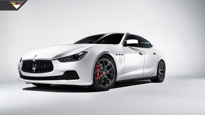 White Maserati Ghibli by Vorsteiner