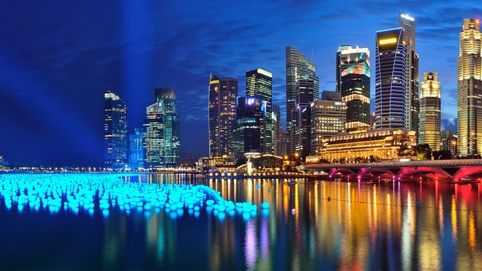 Marina Bay Singapore Skyline at Night