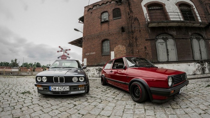 BMW E30 and Volkswagen Golf Mk2