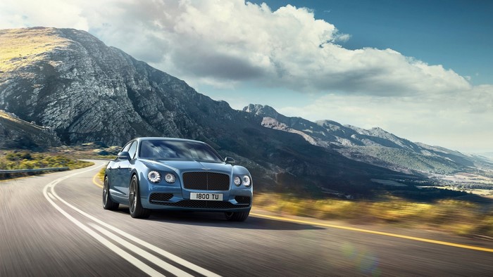 Bentley Flying Spur W12 S on a mountain road