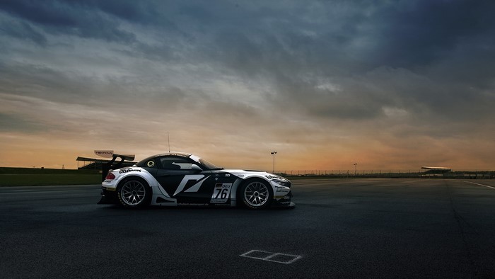 BMW Z4 GT3 race car on track