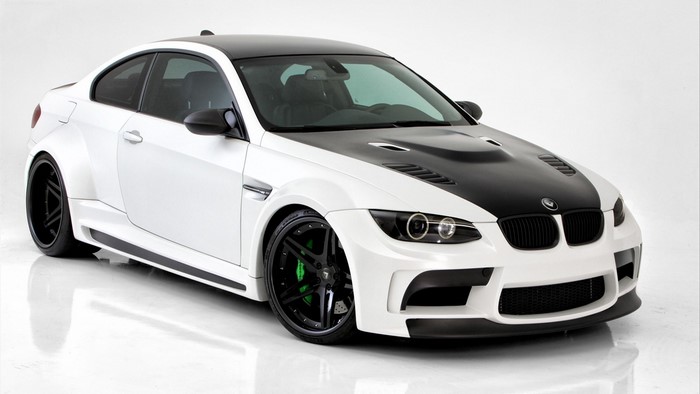 White and Black BMW M3 Coupe