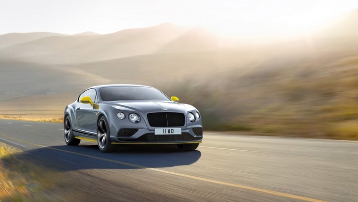 Bentley Continental GT Speed Black Edition driving on road