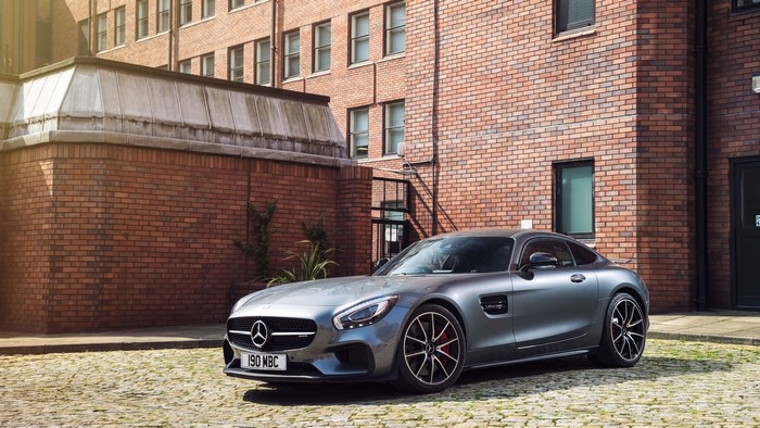 Mercedes-AMG GT S parked on cobblestone street