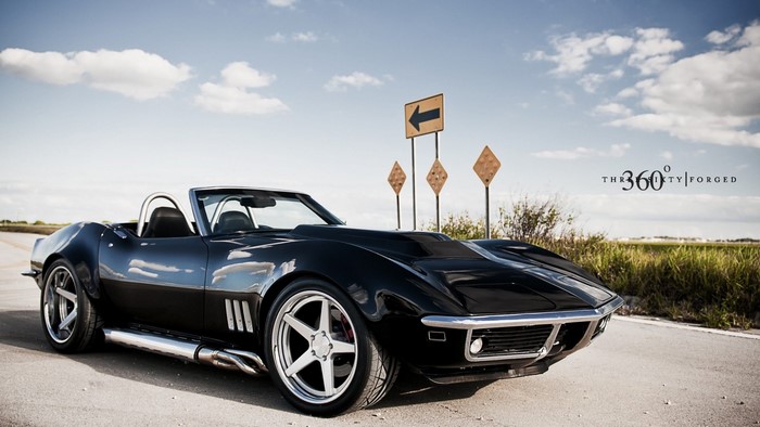 Black 1969 Chevrolet Corvette C3 Convertible