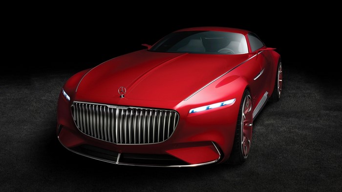 Red Mercedes-Maybach Vision 6 Concept Car