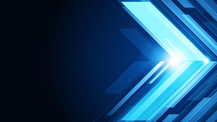 Abstract Blue Geometric Shapes with Light Effect