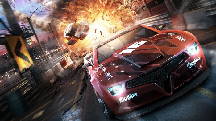 Split/Second game car crash explosion