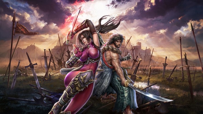 Soulcalibur: Lost Swords - Two Warriors in a Field of Swords