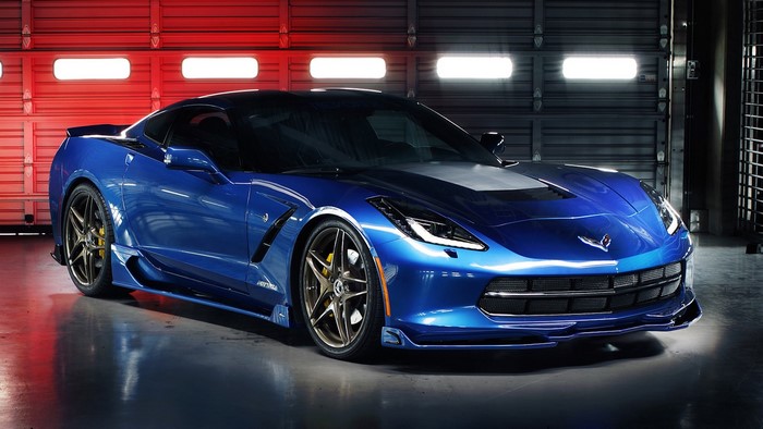 Blue Chevrolet Corvette with Revorix Body Kit