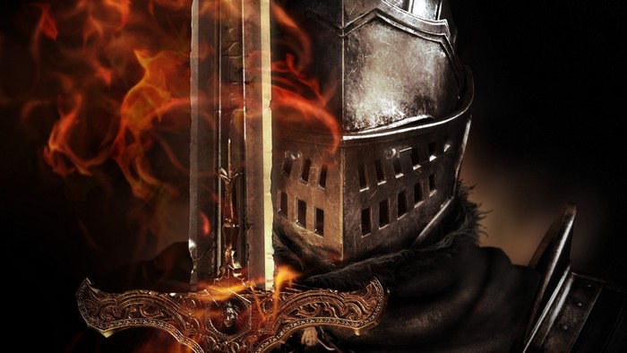 Knight with flaming sword