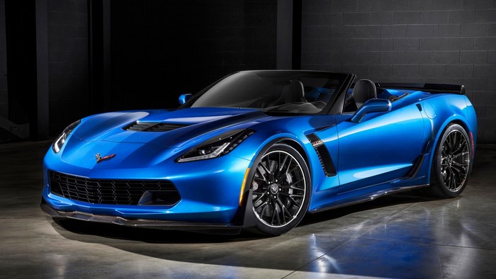 Blue Chevrolet Corvette Z06 Convertible