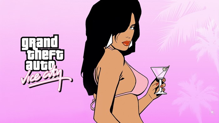 Grand Theft Auto: Vice City logo with woman