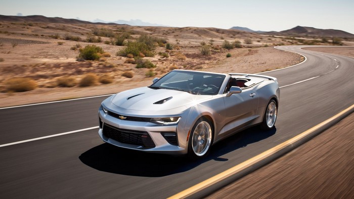 2016 Chevrolet Camaro Convertible on Desert Road