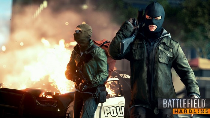 Battlefield Hardline cover art with masked criminals