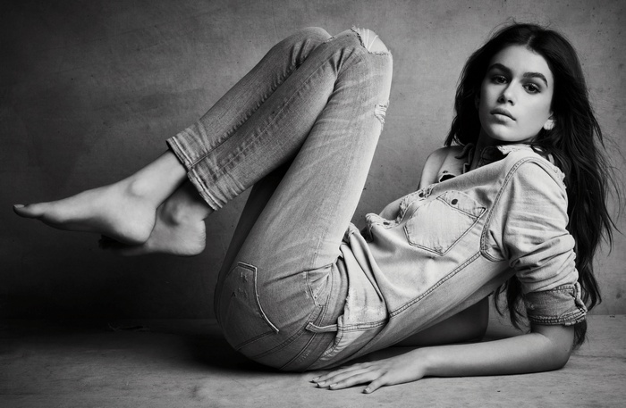 Kaia Jordan Gerber in Denim
