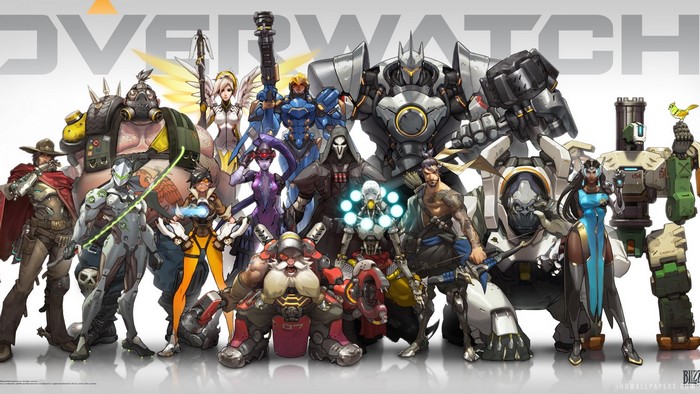 Overwatch characters standing together