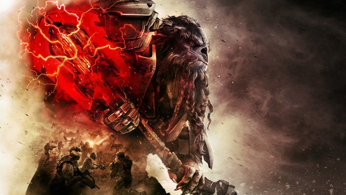 Atriox from Halo Wars 2 with Energy Mace