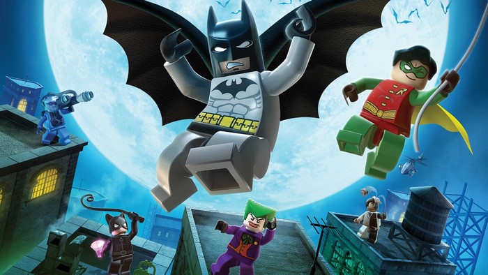 Lego Batman and Robin fighting villains