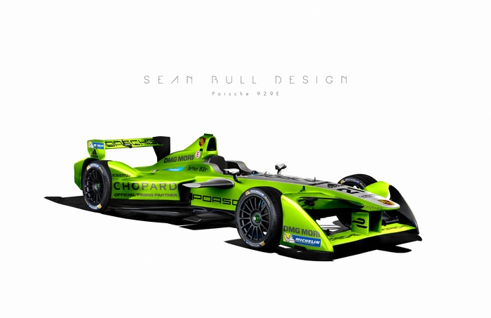 Porsche 929E Formula 1 car by Sean Bull Design