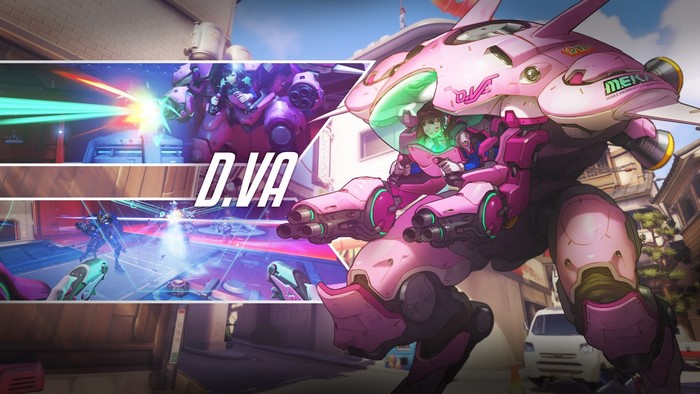 D.Va from Overwatch in her MEKA