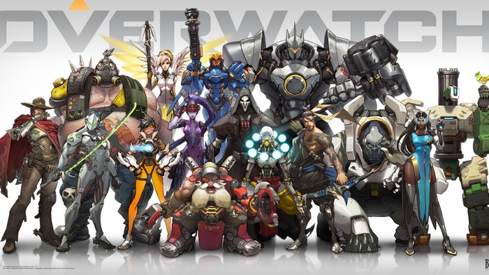 Overwatch characters group portrait