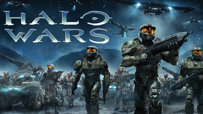 Halo Wars soldiers and vehicles in a snowy landscape