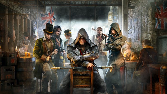 Assassins Creed Syndicate characters in a pub