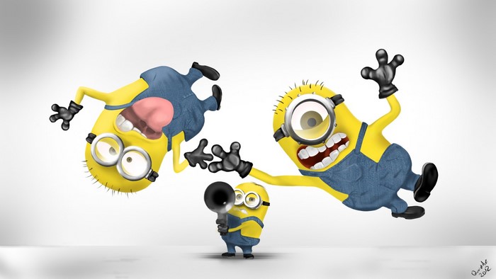 Minions from Despicable Me playing