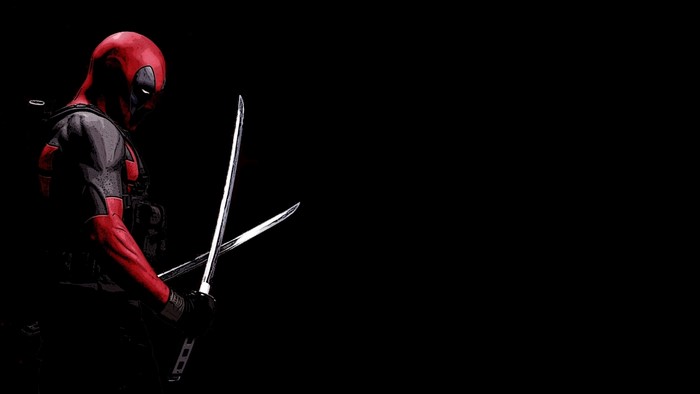 Deadpool with two katanas