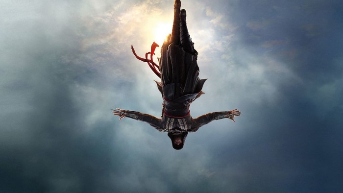 Assassin from Assassins Creed Movie falling