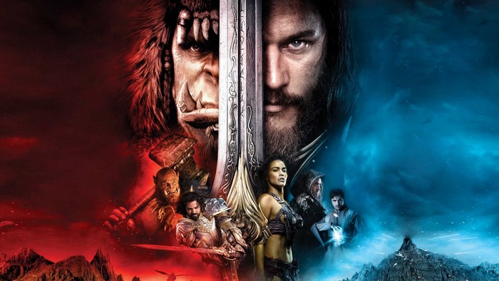Warcraft Movie Poster with Orcs and Humans