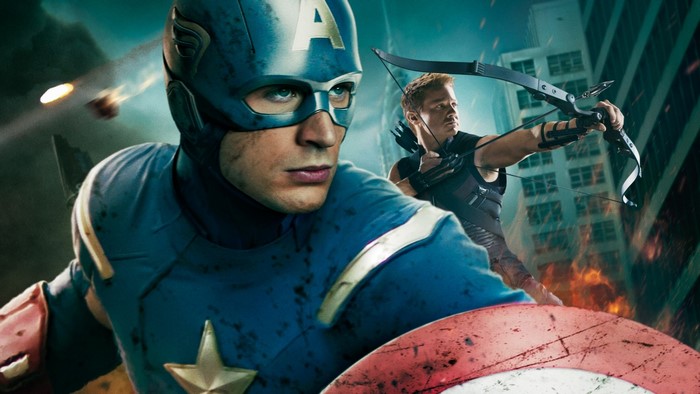 Captain America and Hawkeye from The Avengers