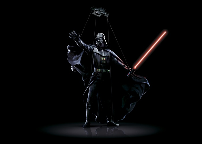 Darth Vader from Star Wars with Lightsaber