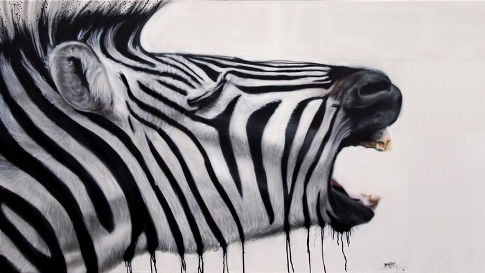 Black and White Zebra Art