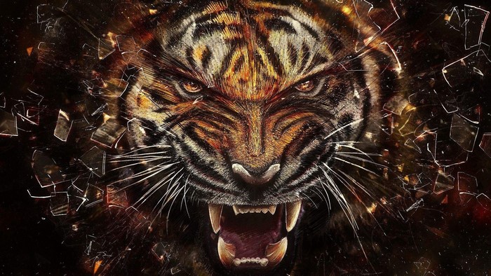 Tiger Face Art