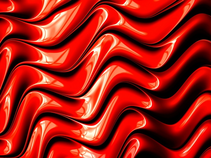 Red Fractal Surface 4K