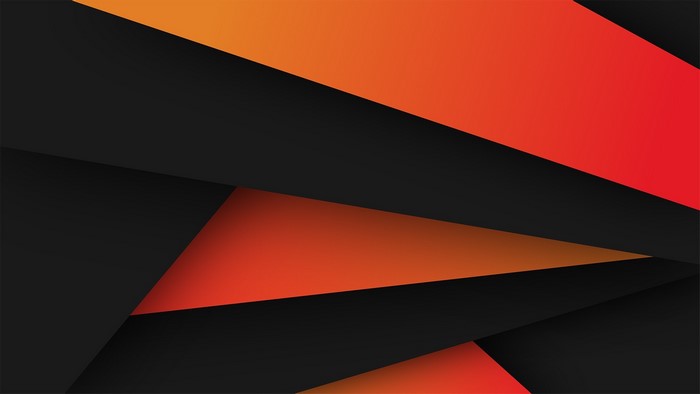Abstract geometric shapes with orange and black stripes